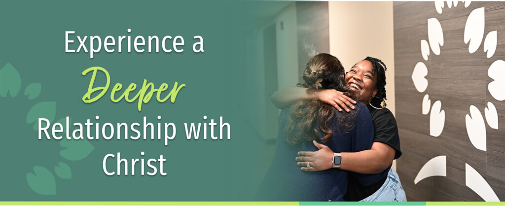 Picture of two women hugging.